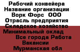 Рабочий конвейера › Название организации ­ Ворк Форс, ООО › Отрасль предприятия ­ Складское хозяйство › Минимальный оклад ­ 27 000 - Все города Работа » Вакансии   . Мурманская обл.,Апатиты г.